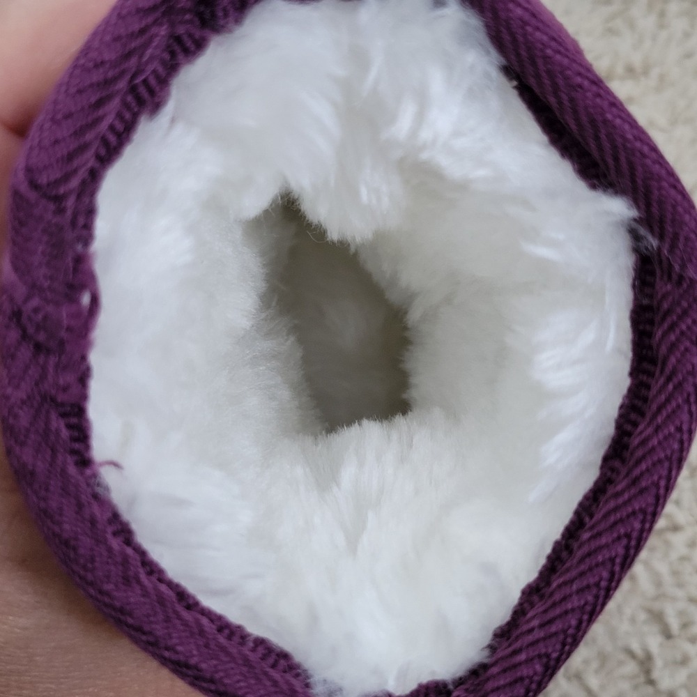 Dawgs Microfiber Boots Toddler 4/5 Purple Faux Shearling Memory Foam Slip Resist - Picture 8 of 9